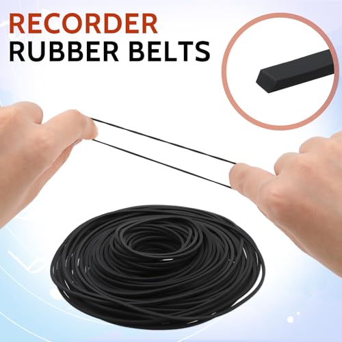 image for EupHHonycs 120 PCS Recorder Rubber Belts, 40-135 Mm Cassette Recorder 