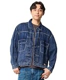 [クリフメイヤー] デニム ジャケット 超軽量 エアー ライト 夏 アウター メンズ LARGE ダークブルー