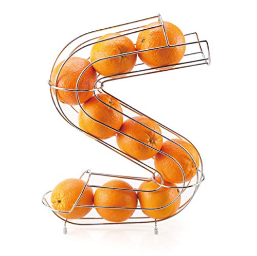 BERELA HOME - Zowy. Frutero Moderno y Dispensador de Naranjas, Forma de S en Acero Inoxidable. Capacidad 10 Naranjas Cover