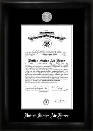 Campus Image AFCS002 Air Force Commission Frame Silver Medallion by Campus Image
