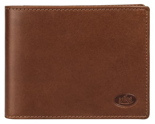 piké kleine Geldbörse im Querformat Echt Leder Herren | RFID Geldbeutel, Brieftasche aus Rindleder, Portemonnaie 2-Fach klappbar, Slim Fold Geldtasche, Scheinfächer, Kartenfächer | 022089