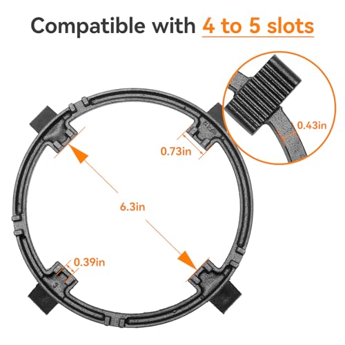 image for WANGYUANJI Cast Iron Wok Ring for Gas Stove – Fits 6.7