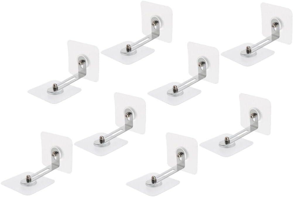 MAGICLULU 8pcs Anti Tip Furniture Anchors Adhesive Wall Mounts for Shelves Bookshelf Dresser