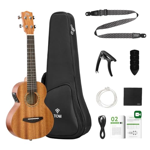 Image of TOM 23 Inch Electric Concert Ukulele with Built-in EQ and Tuner