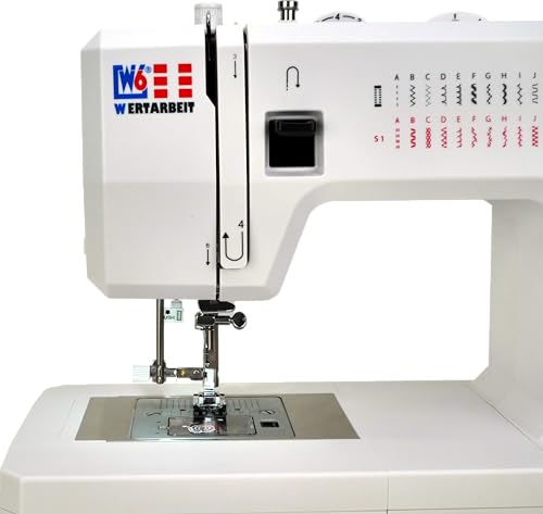 W6 Nähmaschine N 1235 Pro mit 24 Programmen | Freiarm | automatischer Einfädler | obenliegende Spule | Umlaufgreifer | Knopflochautomatik | Jeans nähen | 100 Watt Servo Motor