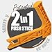 Peachtree Woodworking Supply 2 in 1 Safety-V Push Sticks for Table Saw, Band Saw, Jointer & Router Table, Safety Accessories, Safety Tool Wood Pusher Stick, Table Saw Push Stick - Pack of 2