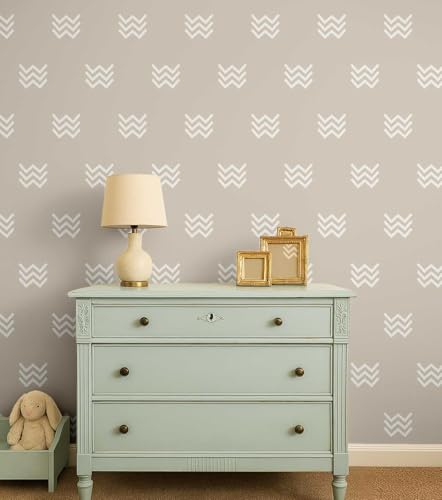Décoration murale bohème avec papier peint géométrique beige texturé - 2