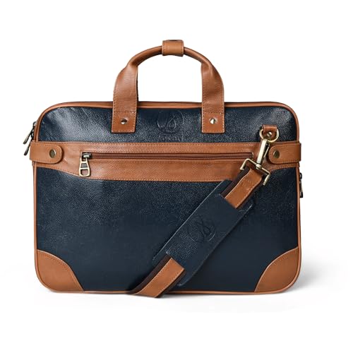 Image of ADYAN Leather Messenger Bag 15 Inch Laptop Bags For Men Office Briefcase for Man Women Business Briefcases
