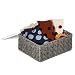 EZOWare 4 pcs Cestas de Almacenaje Multiuso, Cajas Organizadoras con Tapa de...