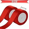 KEYIDO Red Ribbon, 40mm x 44 Metres(50 Yards) Wide Ribbon, Thick Red ...