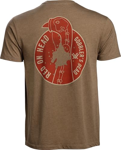 Vortex Optics Mens Gobbler Goner Short Sleeve T-Shirts (US Alpha Medium Regular Regular Coyote Heather)