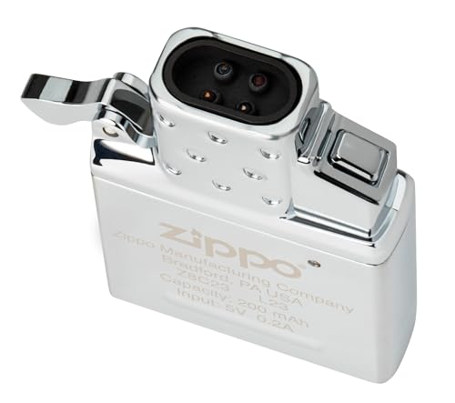 Zippo Einsatz mit Doppelbogen für Sturmfeuerzeuge – Wiederaufladbarer Feuerzeugeinsatz – CE-geprüft – Passt in alle klassischen Zippo-Gehäuse – USB-A Zippo Einsatz mit Doppelbogen für Sturmfeuerzeuge – Wiederaufladbarer Feuerzeugeinsatz – CE-geprüft – Passt in alle klassischen Zippo-Gehäuse – USB-A
