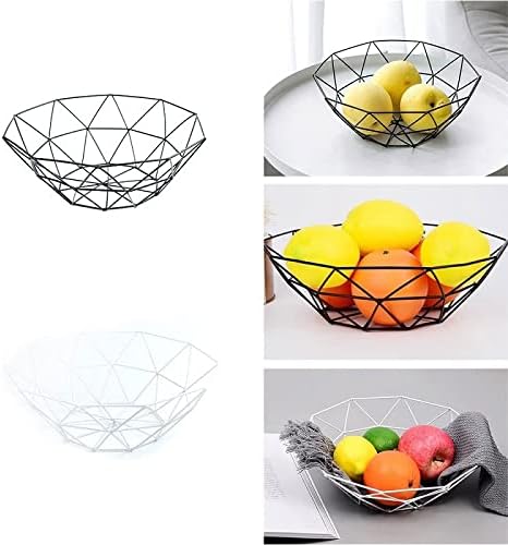 FMURY Kitchen Basket Container Bowl Wire Basket Kitchen Drain Rack Fruit and Vegetable Storage Rack Snack Tray Storage Bowl(OneColor) image 5