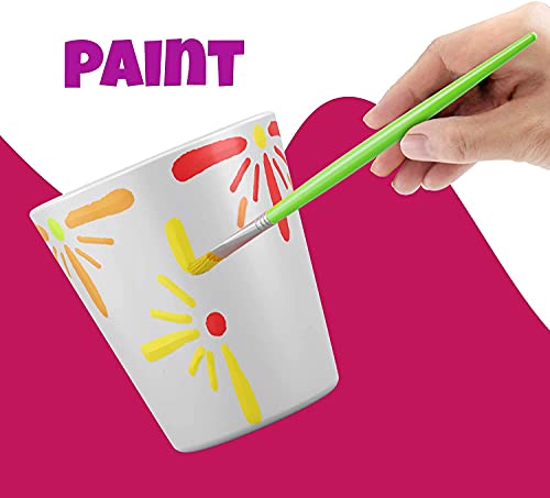 Paint & Plant Stoneware Flower Gardening Kit - Gifts For Girls & Boys Ages 4 -12 - Kids Arts & Crafts Project Science Birthday Gift, Stem Activity For Age 4, 5, 6, 7, 8, 9, 10, 11 & 12 Year Old Girl #TOP4