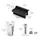 QWORK® 6 Stück Mittelklemme Bremssattel, Solarmodul Halterung Set, Solar Klemmen, für Solarmodulhalterungen von 30 mm bis 35 mm