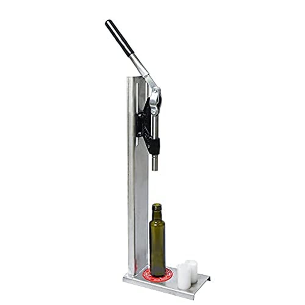 Manual Stainless Steel Corkers Wine Corking Machine Capping Tool Brewed Wine Bottle Cork Press Inserting Machine (with 2 pom Chuck)