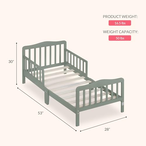 Image of Dream On Me Classic Design Toddler Bed, GREENGUARD Gold, Meadow Green