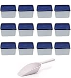 Viva-Haushaltswaren 12 Gefrierdosen, Kühlschrankdosen je 0,5 Liter Volumen BPA-frei, inkl. einer Einfüllschaufel