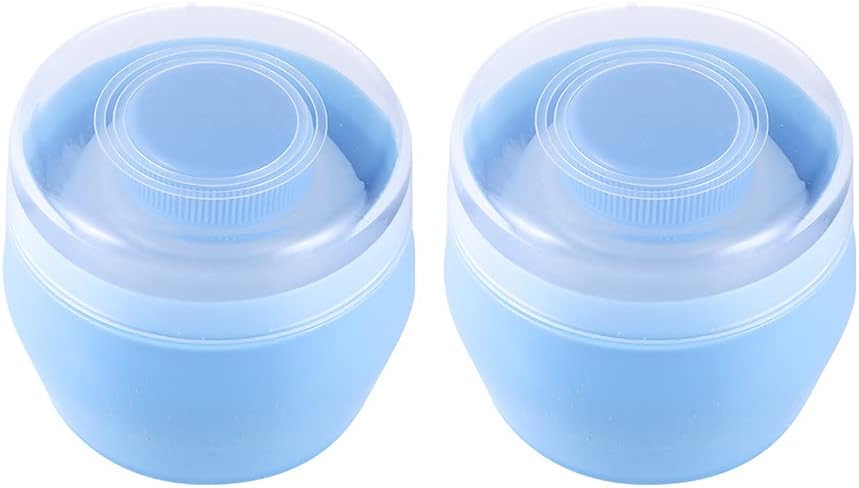 2 Stuks Baby Pluche Bladerdeeg Poedercontainer Met Bladerdeeg Losse Poederdons Koffer Voor Lichaamspoeder Komische Poederdons Lege Poederdoos Baby Poeder Kind Compact Bedenken