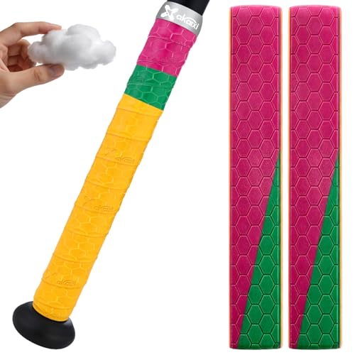 AKAIXI 2 Pack Precut Pro Feel 1.75mm Thickned Pencil Baseball Bat Grip Tape