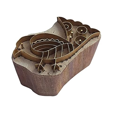 Royal Kraft Bird Brass Wooden Stamps for Block Printing on Clay, Pottery, Fabric BDtag027 Cover