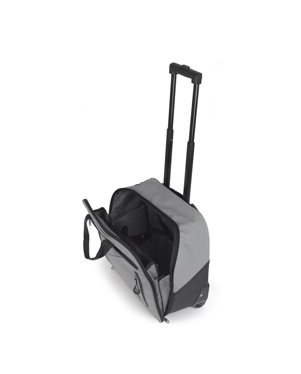 Gabol - Maletín con Ruedas y Funda para Portátil 15,6” Canada 40x36x19 cm - Equipaje de Cabina Ligero 1,85 kg con Capacidad 22L - Diseño Español en Poliéster Resinado - Gris