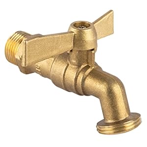 Boutt 2180330 R15P tuinkraan met hendel, messing, schroefdraad 0,6 cm (1/4 inch), 15 x 21, aansluiting 20 x 27