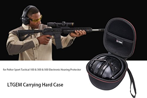 LTGEM EVA Hard Case for Walker's Game Razor Slim or ACTFIRE NRR 23dB Shooting Ear Protection Electronic Earmuff - Travel Carrying Storage Bag (Black)