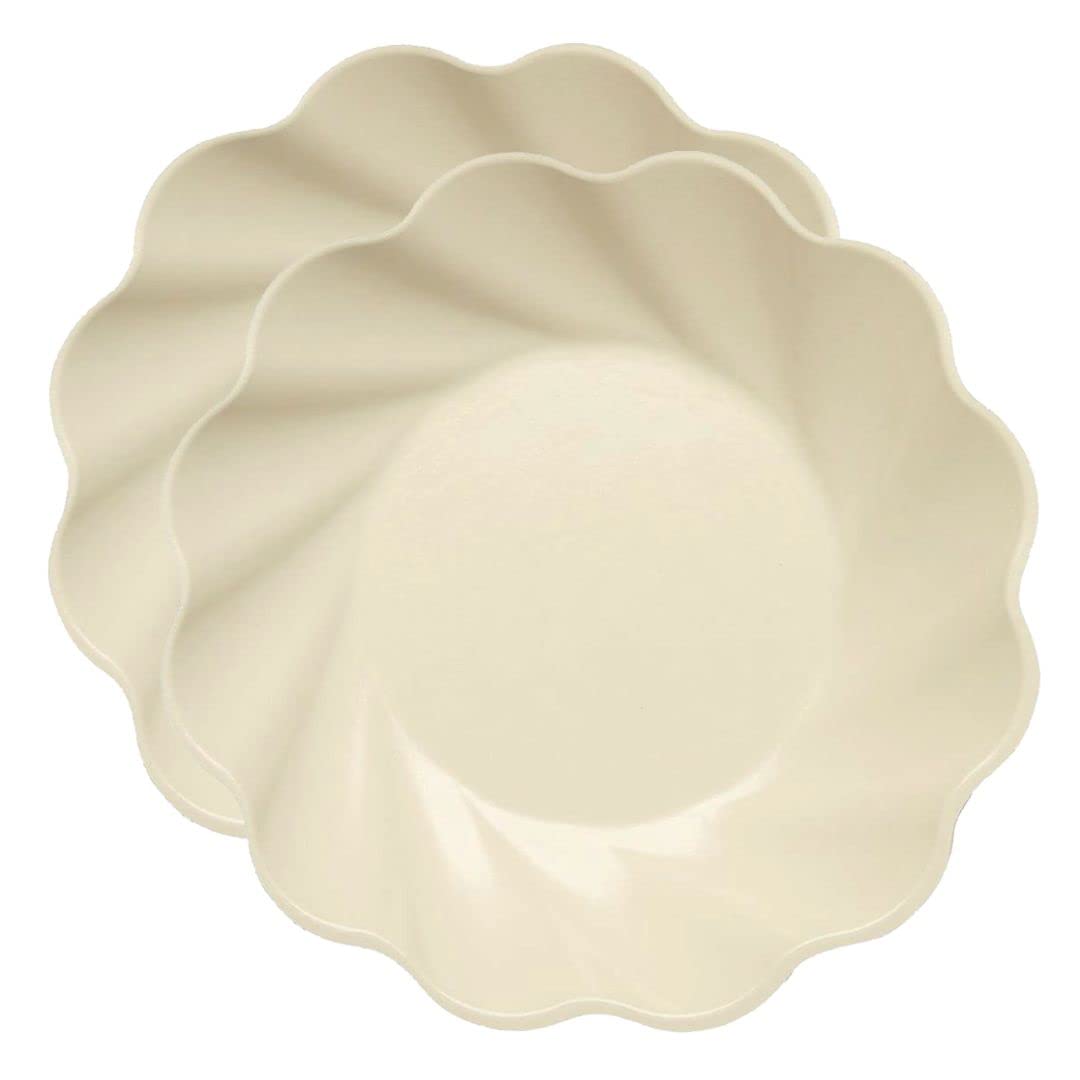 Sophistiplate Eco-Friendly Compostable Dinner Plates - Made of Bamboo Wood Fiber, and Sugarcane- Biodegradable and Disposable Party Plates- Sturdy & Heavy Duty - Pack of 16