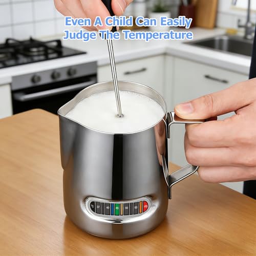 4PCS Temperature Changing Sticker, Milk Thermometer Water Thermometer Strips Adhesive Coffee Strip Water Temperature Tester for Metal Coffee Milk Jugs, Up to 70°C - Image 6