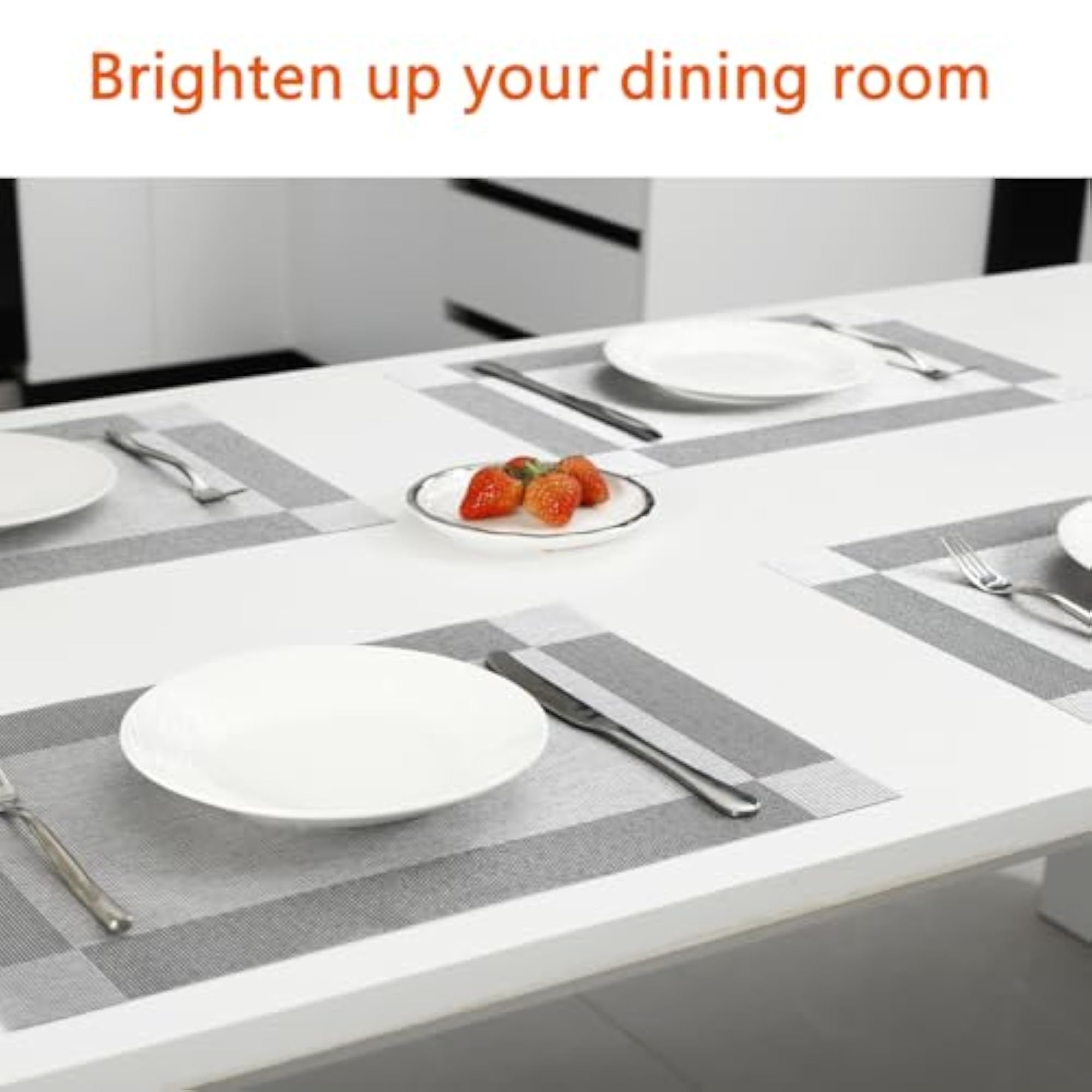 Set of 6 Washable Wipeable Place Mats for Kitchen Table