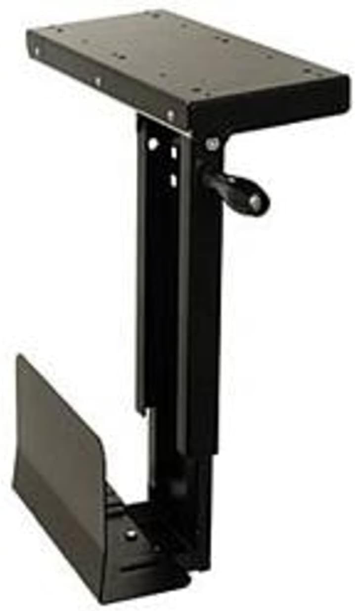 Under Desk Sliding Small CPU Holder Computer Mount, CS-11F, Fits Up to 6 Inch x 20 Inch Cases