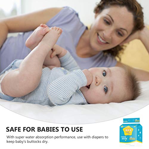 TomaiBaby 20 peças de trocadores descartáveis, macios e impermeáveis, à prova de vazamento, respiráv