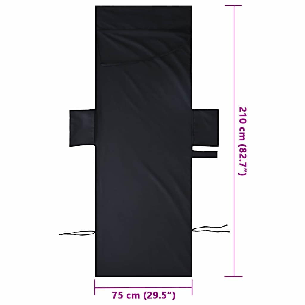 Toallitas para tumbona, 2 unidades, color negro, 210 x 75 cm, con bolsillos laterales, secado rápido, absorbentes, versátiles para exteriores, playa, camping y bienestar