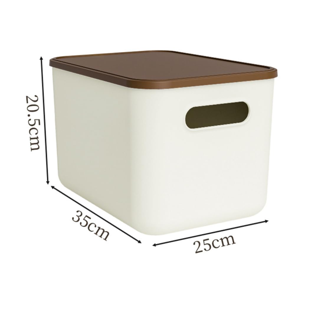 小物入れ　化粧品入れなどに ブラウンホワイト Amazon｜MJKQ9 インボックス 幅35 奥行25 高さ20.5cm フタ付き 収納