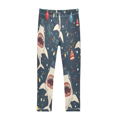Toddler Girls Leggings Printed Yoga Pants Leggings Christmas Shark for Kids