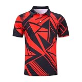 Generico Maglia Polo Uomo Maniche Corte con Stampa 3D, Tessuto Traspirante a Rapida Asciugatura Adatto per Il Golf e Le attività Sportive(D, S)