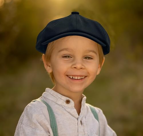 Jastore Kids Boys Newsboy Cap Tweed Flat Beret Cabbie Hat for Toddler Boys Girls3