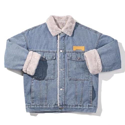 Chaqueta de hombre estilo sherpa denim con forro térmico miniatura 6