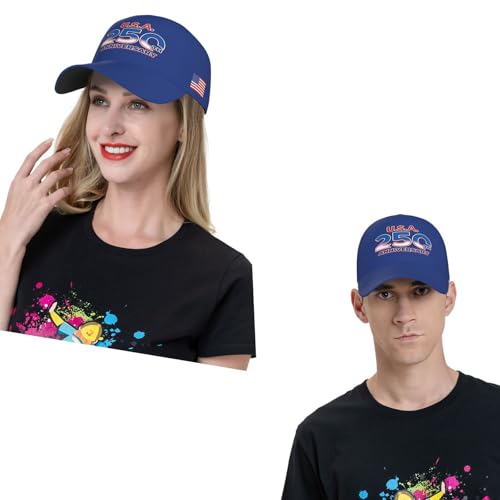 Image of USA Flag Baseball Cap American Patriotic Trucker Hat Father Dad Mother Mom Adjustable Sportswear Hat for Men Women Adults