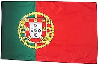 AZ FLAG Portugal Flag 2' x 3' for a pole - Portuguese flags 90 x 60 cm - Banner 2x3 ft with hole light polyester