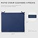 KCVV Outdoor Chair Cushions Set of 4,Patio Cushions for Outdoor Furniture,Waterproof Patio Chair Cushions with Ties,Memory Foam Outdoor Seat Cushion,18.5