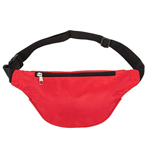 Jipemtra First Aid Fanny Pack - Small Travel Rescue Pouch Compact Survival Medicine Bag for Car, Home, Office, Sport, Outdoors (Red)