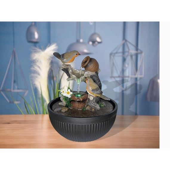 Radiant Robins Water Feature Decoración del hogar Interior Nature's Beauty