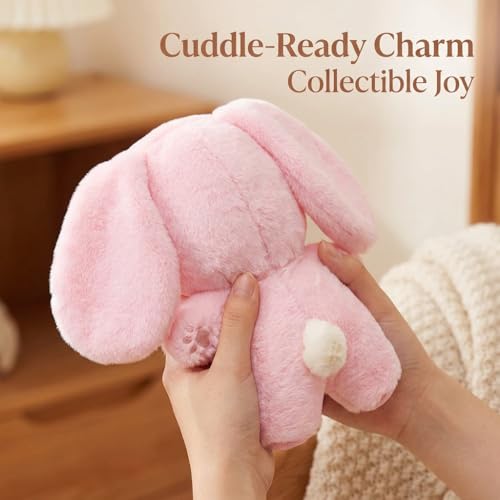 Clothes for 17cm Doll, Premium Handmade Cute Fluffy Rabbit Bag Style 2 Piece Set Including Clothes and 49 inch Adjustable Hanging Rope High-End Fashion Outfit with Dolls Accessories for Display - Pink — view 5