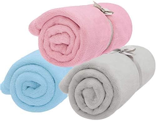 Fleece Dog Bed Throw Blanket - Best Soft Warm Cute Pet Crate Couch Cover Blankets 3 Pcs/Set for Small and Medium Dogs Puppy Cats 19.5" x…