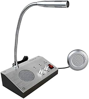 Adjustable Intercom Announcement Window Intercom System Dual Way Intercommunication Microphone for School Office