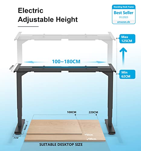 Elektrischer höhenverstellbarer Schreibtisch MAIDeSITe T2 Pro Plus