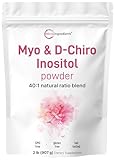 Micro Ingredients Myo-Inositol & D-Chiro Inositol Powder, 2lb (442 Servings) | 40:1 Ideal Ratio Inositol Supplement for Women | Supports Hormonal Balance & Ovarian Health | Non-GMO, Vegan, Filler-Free