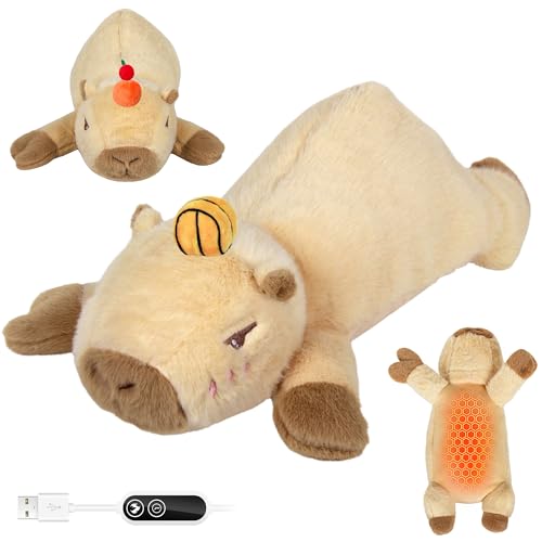 Image of Capybara Heating Pad Plush, USB Electric Heated Plush Cushion, Warm Gift for Women